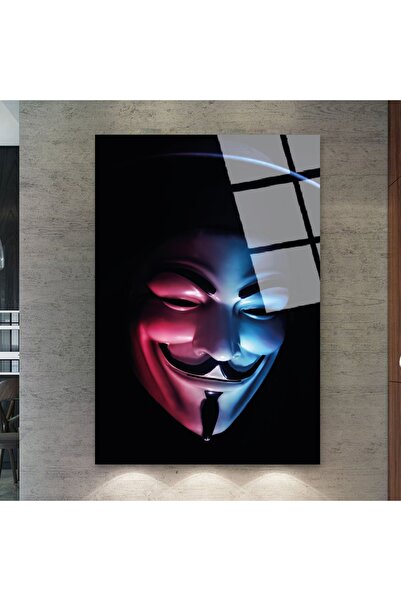 Zevahir Mobilya Dekorasyon Κάθετο μαύρο φόντο χωρίς πλαίσιο V For Vandetta Άθ...