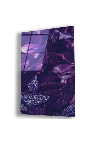 Zevahir Mobilya Dekorasyon Unbreakable Glass Colorful Leaf Table