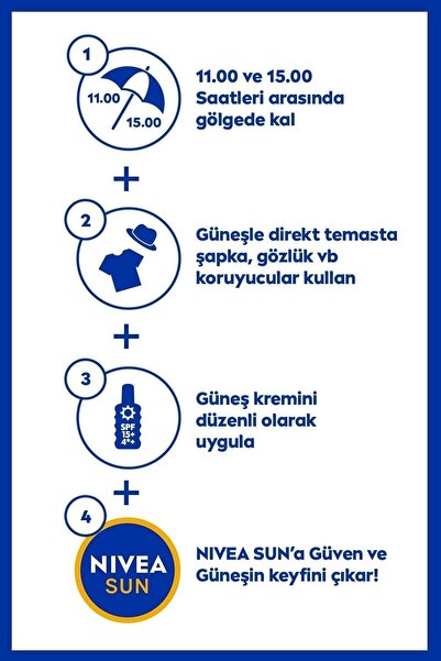 NIVEA Sun SPF 50+ Koruma & 48 Saat Nemlendirme Güneş Kremi 200 ml Sprey,Çok Yüksek Güneş Koruyucu