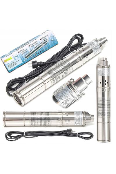 stilmax Germany Bakır Sarım Paslanmaz 10cm Derin Kuyu Kalem Dalgıç Pompa Seti QGD750 1HP 0.75Kw 70Mt Basar