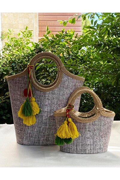 çanta tasarımcısı حقيبة الشاطئ مجموعة مزيج القش العرقية