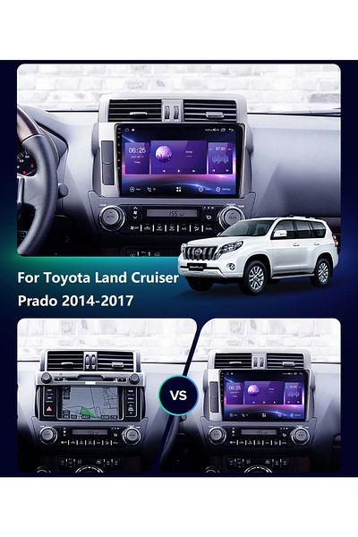 EXVOL TOYOTA PRADO 2014-2017 ANDROID MULTIMEDIA CARPLAY 9 INCH HD IPS SCREEN 2GB/32GB WITH CAMERA GIFT