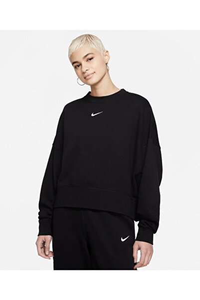 Nike Sportswear Essential Collection Fleece Oversized Crew Kadın Sweatshirt DJ7665-010