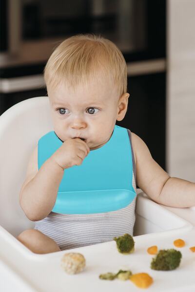BabyCo Silikon Mama Önlüğü - Mavi