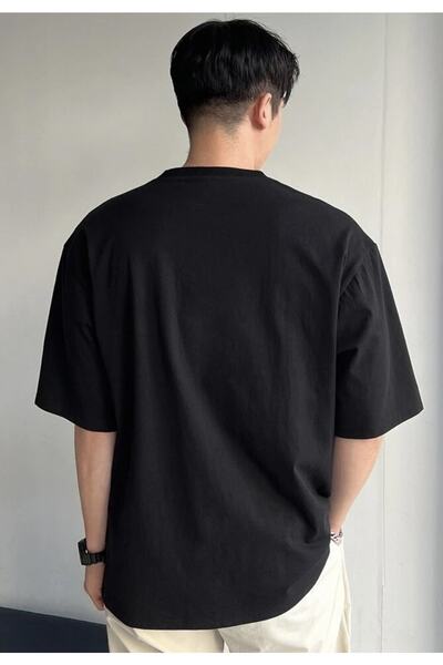 DEEPSENCE Ανδρικό μπλουζάκι California Printed Μαύρο Oversize