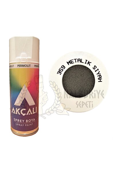 Akçalı METALİK SİYAH (Simli) Sprey Boya 400ml - 359