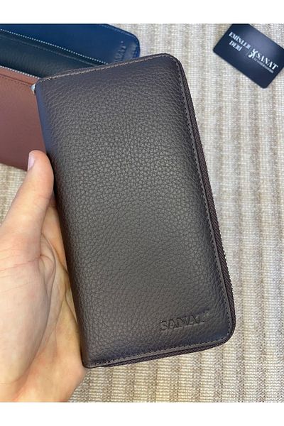 SANAT LEATHER SL-616 genuine leather zipper unisex potfolio wallet