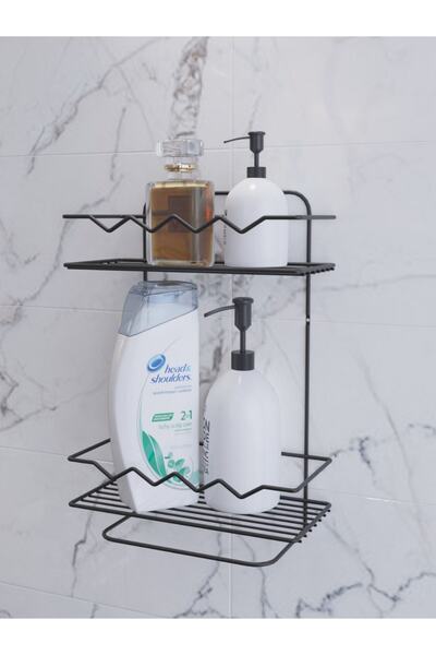SUNTEL BANYO VE MUTFAK AKSESUARLARI Raft de baie cu 2 niveluri cu model ondul...