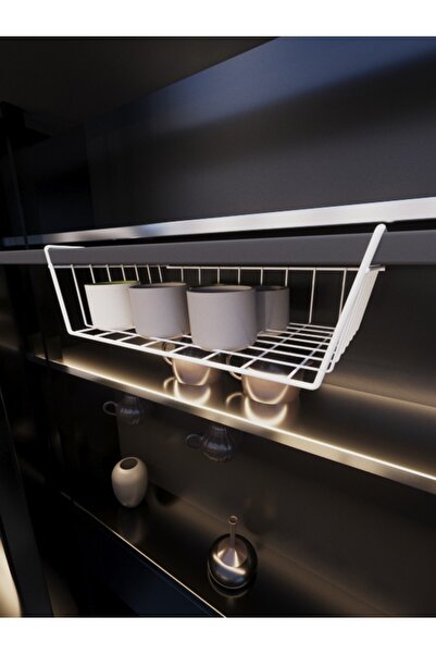 SUNTEL BANYO MUTFAK AKSESUARLARI رف منظم داخل الخزانة - منظم مطبخ أبيض