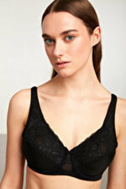 Kom حمالة صدر روزينا المعززة باللون الأسود