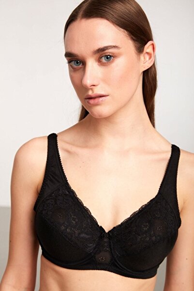 Kom Rosenna Жіночий бюстгальтер з балетною підкладкою, напівмереживною, зручними бретельками та підтяжками