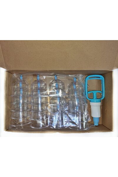 NS MEDİKAL Hacamat Kupası Vakumlu Masaj Seti 20 Adet 6 cm - Hacamat Pompası