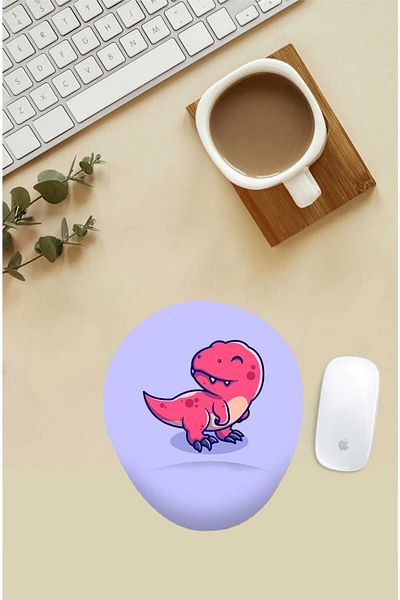 HobiShop Mouse Pad με μοτίβο Puppy Dinosaur με υποστήριξη καρπού