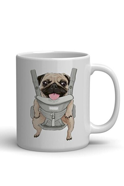 HobiShop Pug Köpek Baskılı Bardak