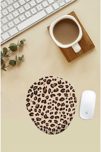 HobiShop Mouse Pad με στήριγμα καρπού με σχέδιο Leopard