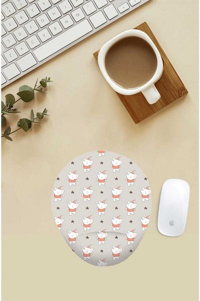 HobiShop Mouse Pad με μοτίβο Sweet Elephants με στήριγμα καρπού