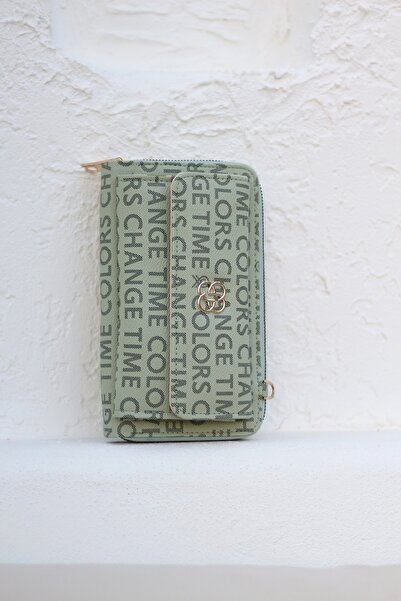 Moom Bag Women's Mint Green Horizontal Cross Strap Wallet Bag with Phone Compartment