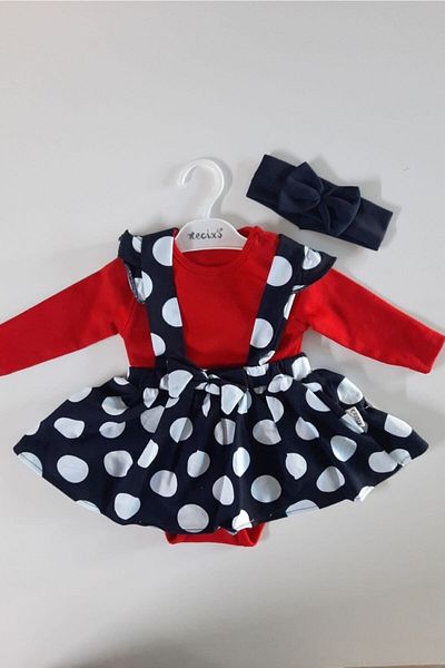 Necix's Girl's Polka Dot 2-Piece Salopet Set Wonderful Daily 2-Piece Baby Set with Hanger Gift!!!...