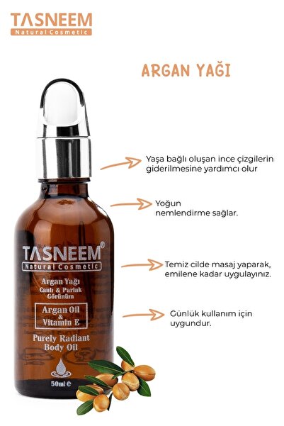 Tasneem Argan Yağı Kırışıklık Karşıtı Cilt Bakım Serumu 50 ml