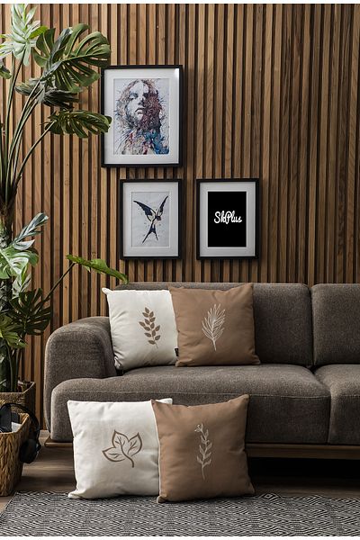 Skhome Double Sided Printed Special Design Premium Decorative 4-Piece Throw Pillow Case (kom325)