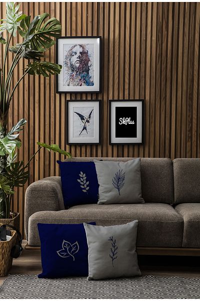 Skhome Husă de pernă decorativă premium din 4 piese cu design special imprimat pe două fețe (kom322)