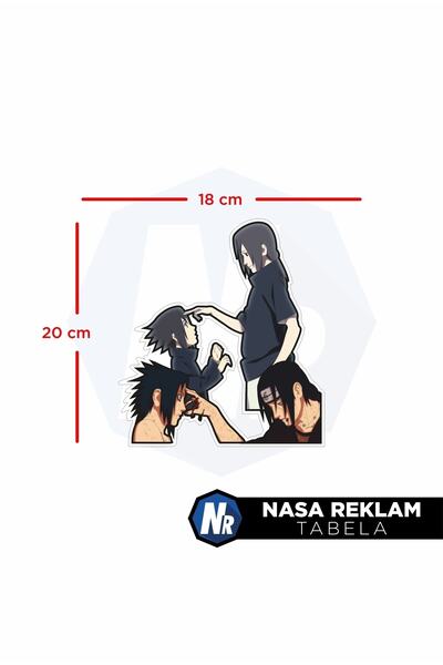 Nasa Reklam 18x20 cm Itachi Uchiha / Sasuke Uchiha Naruto Anime Oto Sticker A...