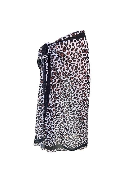 Bolder Emily White Leo Silk Chiffon Pareo