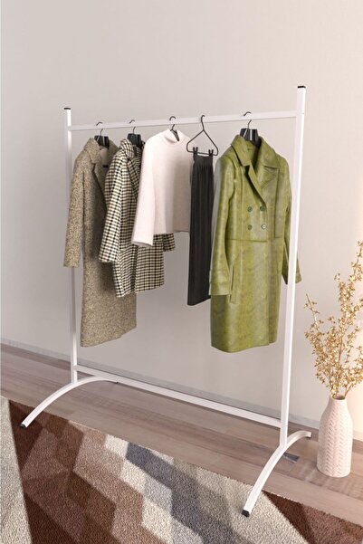 Hediyeler Kapında Ayaklı Askılık Metal Konfeksiyon Askısı Portmanto Elbise Ve...