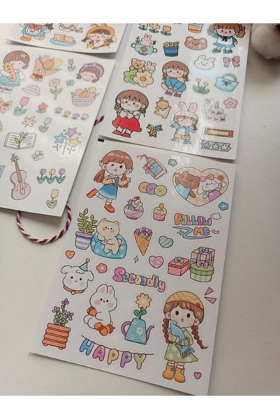EyER Shoping Kawaii Girl Theme Sticker Set