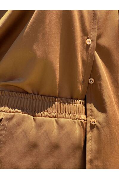 échelle “Terracotta” Saten Pantalon