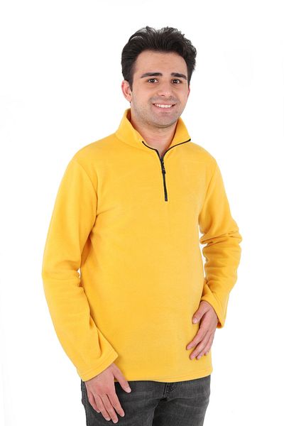 DİVİSTA Unisex Yellow Fleece Collar Zippered
