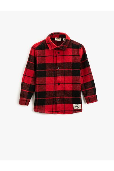 Koton Lumberjack Shirt Long Sleeve Soft Textured