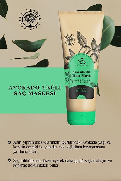 Rise & Shine Avocado Oil Hair Mask - 200 ML
