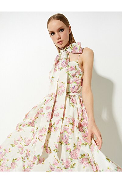 Koton Βραδινό φόρεμα Princess με λουλουδάτη λεπτομέρεια από τούλι