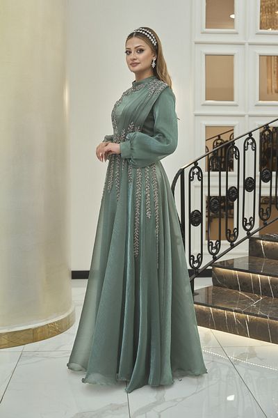 Dress Life Çağla Evening Dress Khaki Green