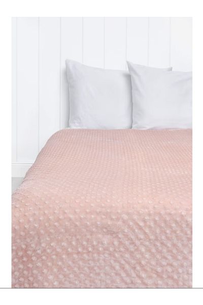 Merinos Pearl Bud Blanket Double - Powder