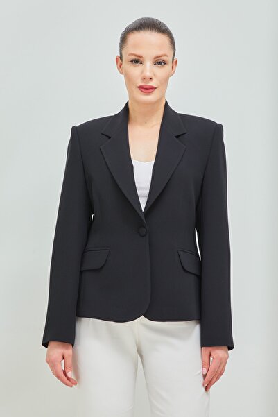 Fagi Γυναικείο μπουφάν με ένα κουμπί με λεπτή εφαρμογή στη μέση