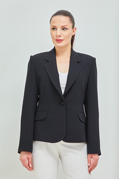 Fagi Γυναικείο μπουφάν με ένα κουμπί με λεπτή εφαρμογή στη μέση