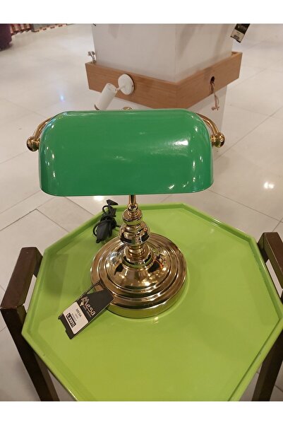 Oktay Yeşil banker masa lambası