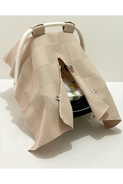 Babycitytr BABYCİTY %100 PAMUK ÇOK AMAÇLI PETEK PİKE PUSET ÖRTÜSÜ & MİNDERİ