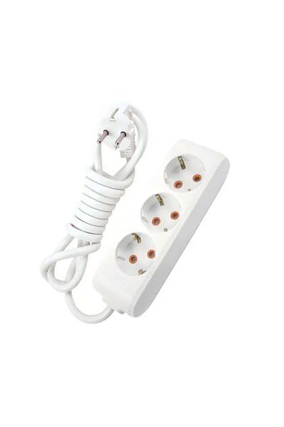 VİKO Triple Socket - 3 Meters (Grounded Protection Feature)