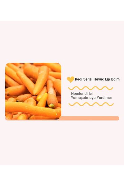 ZOZU ®   Cat Series - 3.2 g Carrot Moisturizing and Softening Lip Balm 3 Pcs