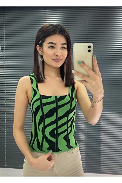 anne moda ankara Товсті бретелі, квадратний комір, 2 кольори, 1-й сорт трикотаж, 50% бавовна, 50% акрил, кроп/боді