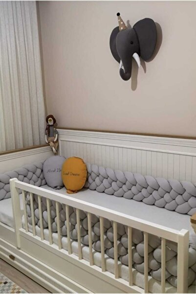 düğüm yastık واقي سرير محبوك مقاس 420 سم 5 - رمادي فاتح