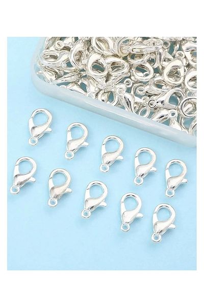 Hobimos 1000 Pieces Lacquer Coating No Darkening Silver Parrot Clip Jewelry Material