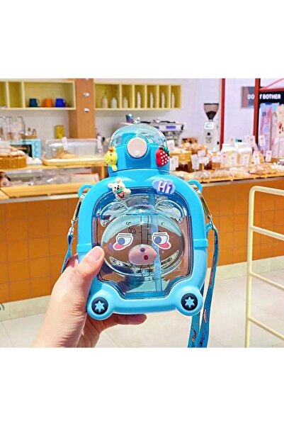 STAR ÇOCUK زجاجة مياه للأطفال تحفيزية 1000 مل نموذج الدب زجاجة مياه للأطفال م...