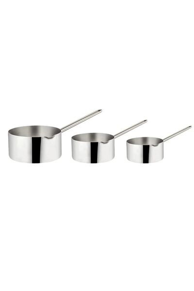 Moonzer Stainless Steel 3 Piece Kacerola Milk Jug Sauce Bowl 12 Cm 14 Cm 16 Cm