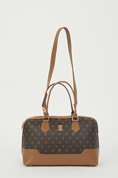 Pierre Cardin Braune Damen-Umhängetasche mit Monogramm 05PO23Y1734