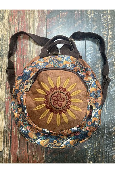 Street Bag Fargin Round Backpack Daily Travel Backpack