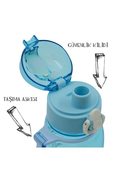 BottleBoss Classical Locked Carrying Strap Children's Water Bottle 400 Ml Blue